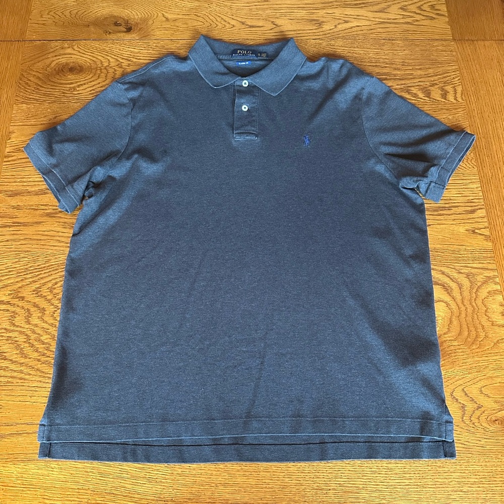 Polo by Ralph Lauren Men's Charcoal Gray Polo Shirt Size XL